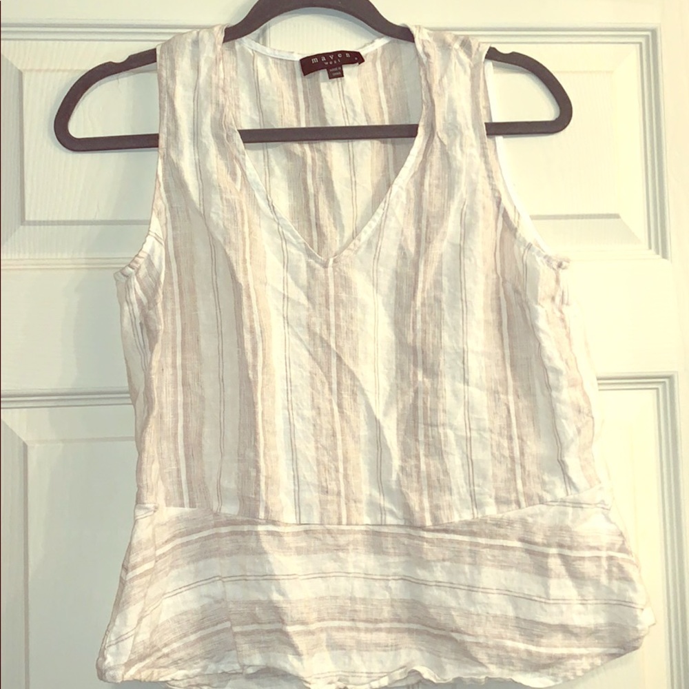 maven west Linen Tank Top